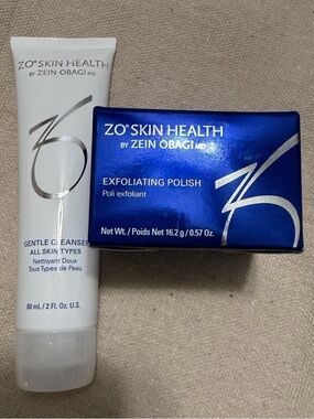 Obagi ZO Skin Health Exfoliating Polish - Blue & Gentle Cleanser - White